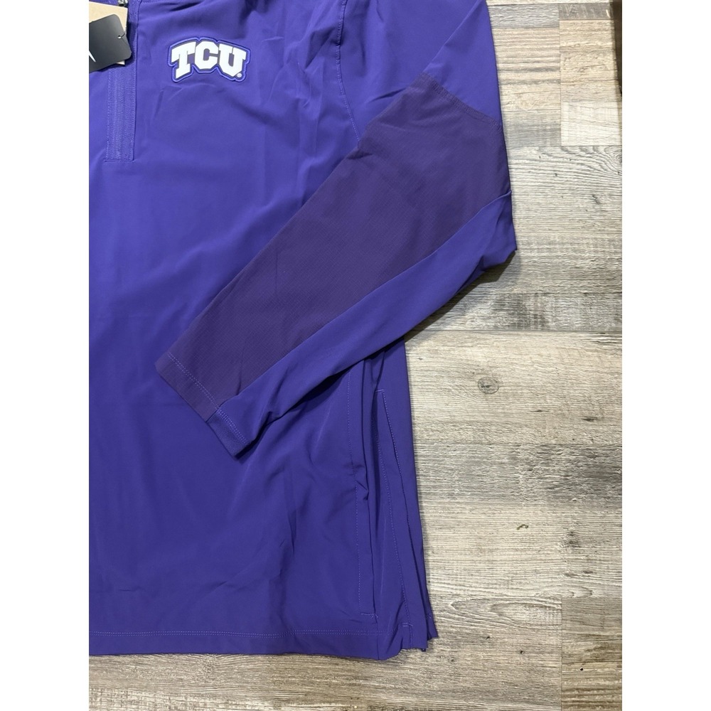 Nike TCU Horned Frogs Coaches Quarter-Zip 1/4 Jacket Purple Men's XL X-Large - Picture 5 of 8